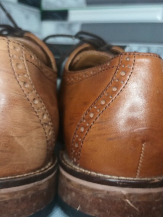 Johnston & Murphy Melton Mens US 10.5 Dress Shoes Tan Calf Skin Leather Cap Toe main image 9